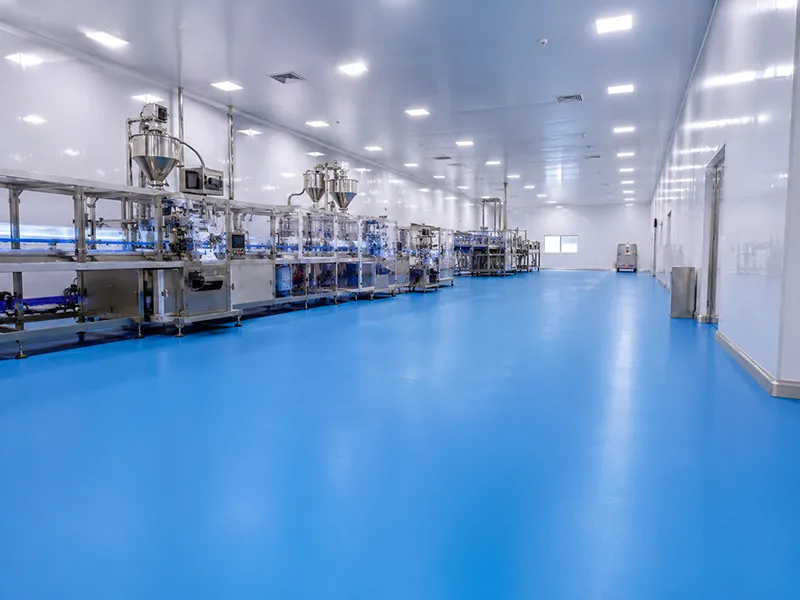 Industrial epoxy floor coating for warehouse space